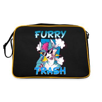 Furry Trash I Furries Convention I Anime Cosplay - Sac Retro - noir/or - Dos