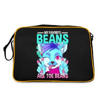 My favorite beans are toe beans I Furry Fandom - Retro Bag - black/gold - Back