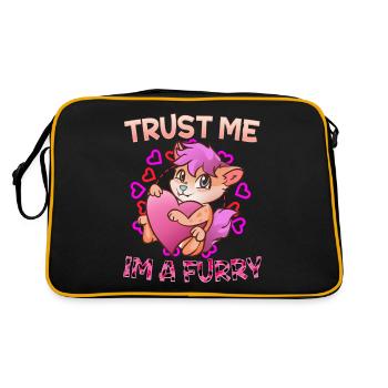 Trust me I'm a Furry I Furries Cosplay Fandom - Retro Bag - black/gold - Back