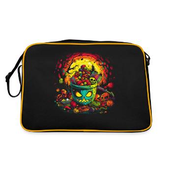 Halloween Citrouille T comme costume d'Halloween - Sac Retro - noir/or - Dos