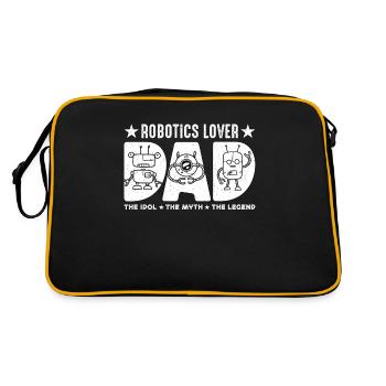 Robotics Lover Dad The Idol The Myth Technology - Retro Tasche - Schwarz/Gold - Hinten