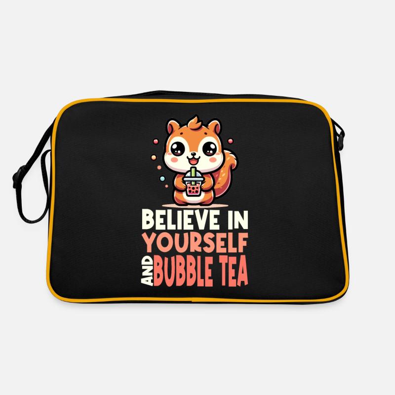 Kawaii Squirrel Bubble Tea Believe In Yourself Retro Bag