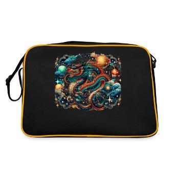 Dragon astrologie du zodiaque chinois - Sac Retro - noir/or - Dos
