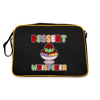 Dessert Whisperer 2 - Retro Tasche - Schwarz/Gold - Hinten