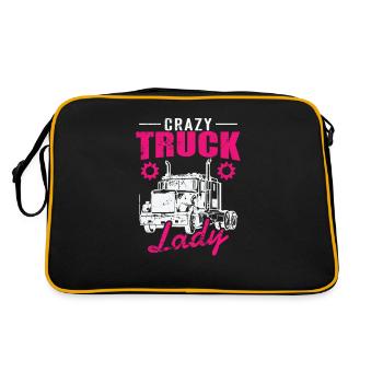 Crazy Truck Lady Occupation Transport longue distance - Sac Retro - noir/or - Dos