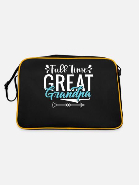 Cadeaux arrière-grand-père - Sac Retro - noir/or - Dos