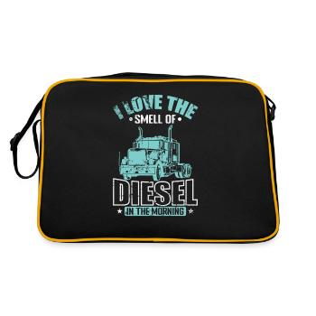 I love the Smell of Diesel Truck Driver - Retro Bag - black/gold - Back