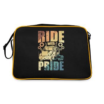 Roulez avec le chauffeur de camion Pride sur de longues distances - Sac Retro - noir/or - Dos
