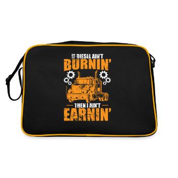 If Diesel ain't burnin' then I ain't Earnin' Truck - Retro Bag - black/gold - Back
