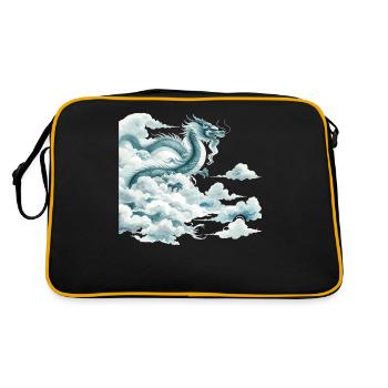 Dragon Nuage Dragon Chinois Art de l’Aquarelle - Sac Retro - noir/or - Dos