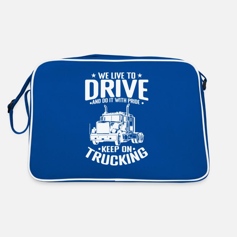 We live to Drive and do it with Pride LKW-Fahrer Retro Tasche