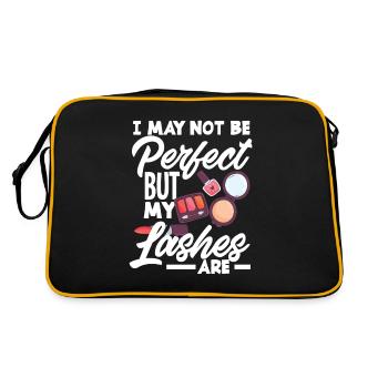 Lustiges Make Up Artist Maskenbildner Geschenk - Retro Tasche - Schwarz/Gold - Hinten