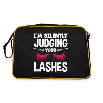 Lustiges Make Up Artist Maskenbildner Geschenk - Retro Tasche - Schwarz/Gold - Hinten