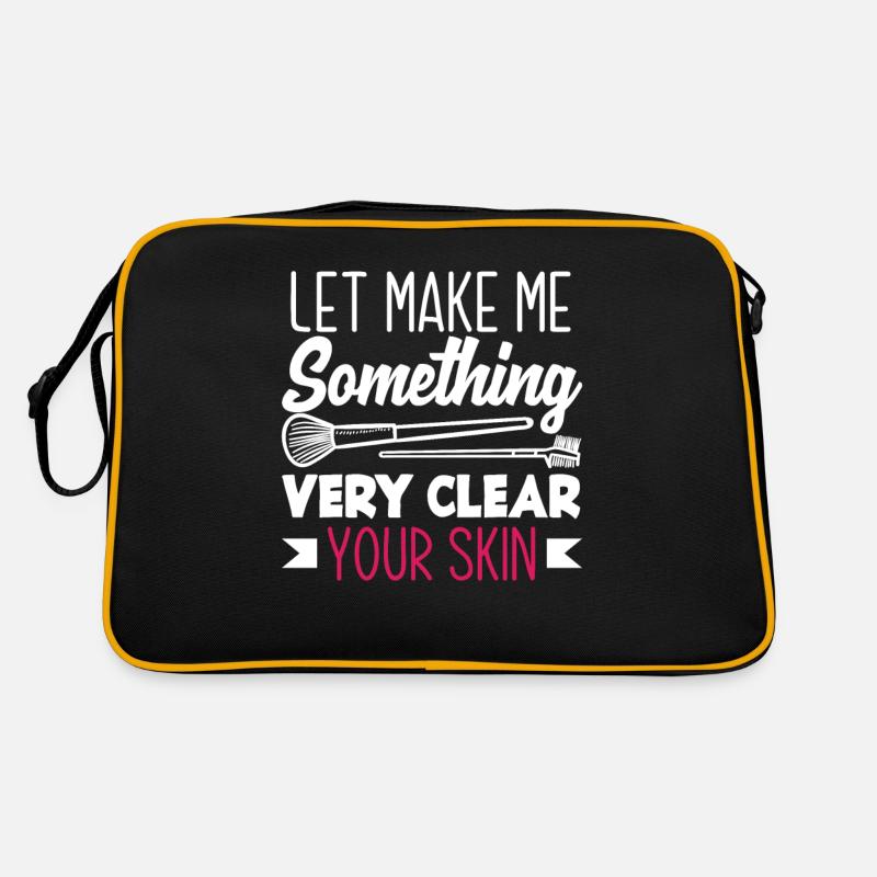 Lustiges Make Up Artist Maskenbildner Geschenk - Retro Tasche - Schwarz/Gold