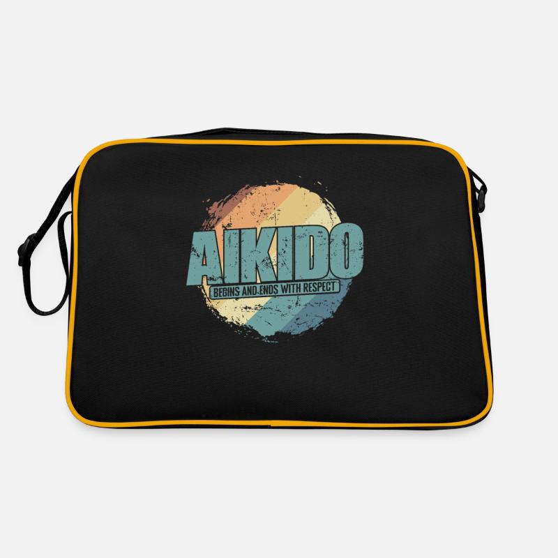 begins and ends with Respect Aikido Training Retro Tasche
