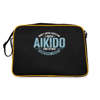 ne vous mêlez pas de moi, je connais l’entraînement d’Aïkido - Sac Retro - noir/or - Dos