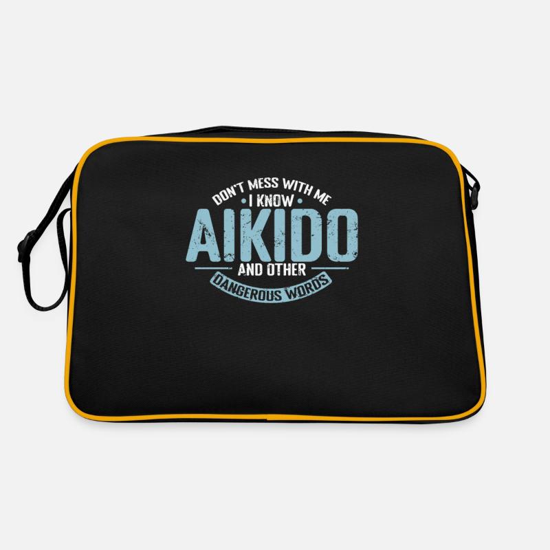 don't mess with me I know Aikido Training Retro Tasche
