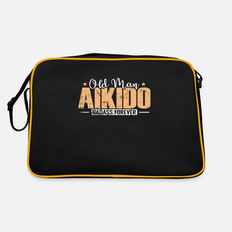 old Man Aikido Badass forever Training Retro Tasche