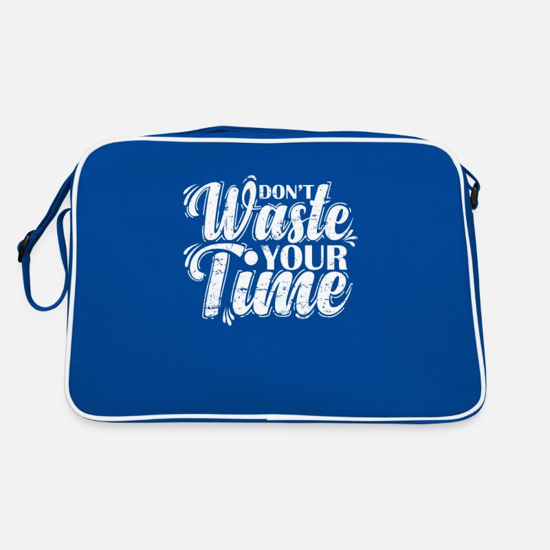 Don't waste your Time effektive Zeitnutzung Retro Tasche
