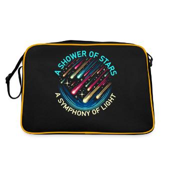 Meteor Shower Astronomy Comet Astronomer Meteor - Retro Bag - black/gold - Back