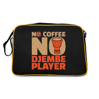 Joueur de Djembé Pas de Café Pas de Batteur Amateur de Café - Sac Retro - noir/or - Dos