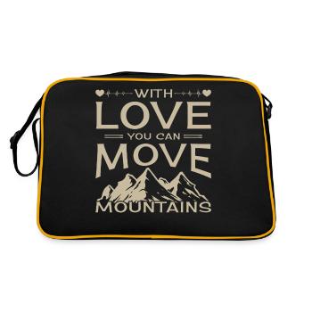 Romantic Love Quote Powerful Message for Couples - Retro Bag - black/gold - Back