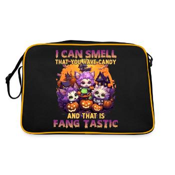 Kawaii Halloween Stuff Chibi loup-garou comme un - Sac Retro - noir/or - Dos