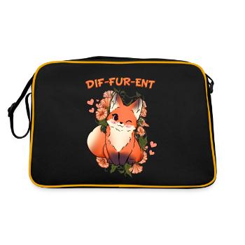 Dif-Fur-Ent I Furry Fandom I Furries Cosplay - Sac Retro - noir/or - Dos