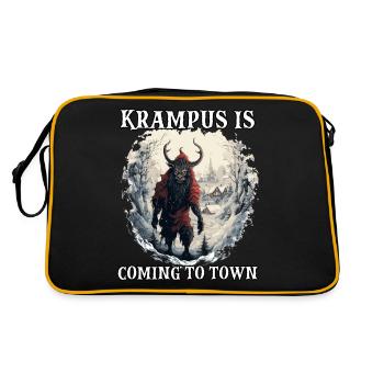 Le Krampus arrive | Kramperl | Krampus Costume - Sac Retro - noir/or - Dos