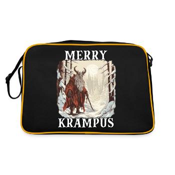 Krampus T Masque de Père Noël effrayant Kramperl - Sac Retro - noir/or - Dos