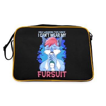 Only wearing this since I can't wear my fursuit - Retro Bag - black/gold - Back
