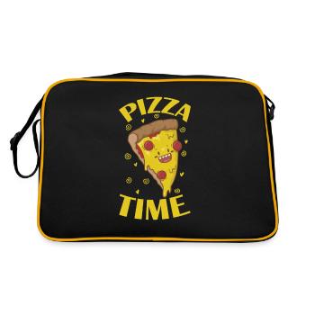 Pizza Time Favorite Food Salami - Retro Bag - black/gold - Back