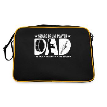 Joueur de caisse claire Papa L’idole Le mythe Batteur - Sac Retro - noir/or - Dos