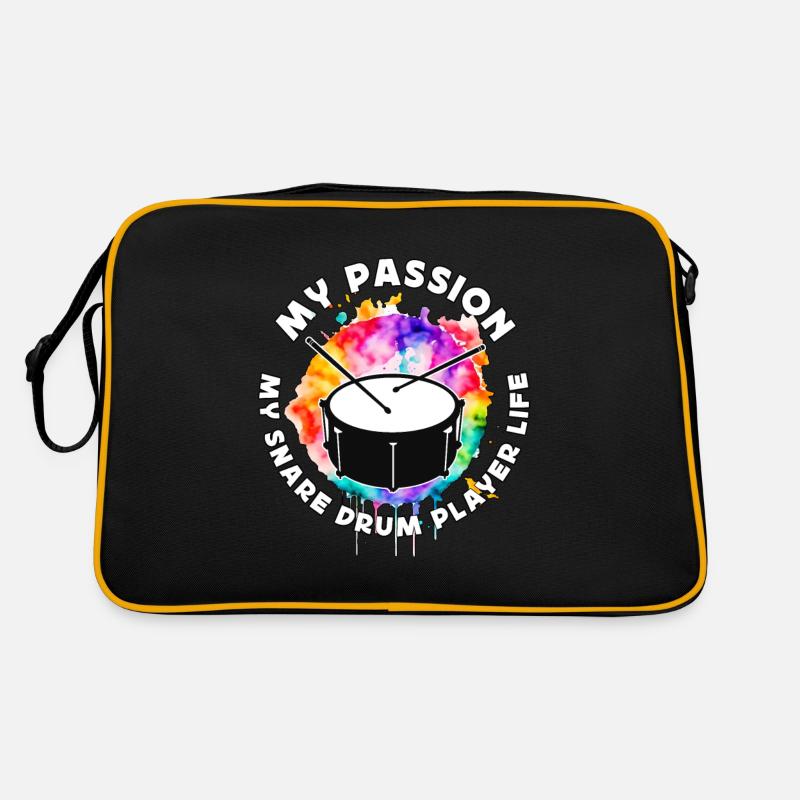 Snare Drum Player My Passion My Marching Band Retro Tasche