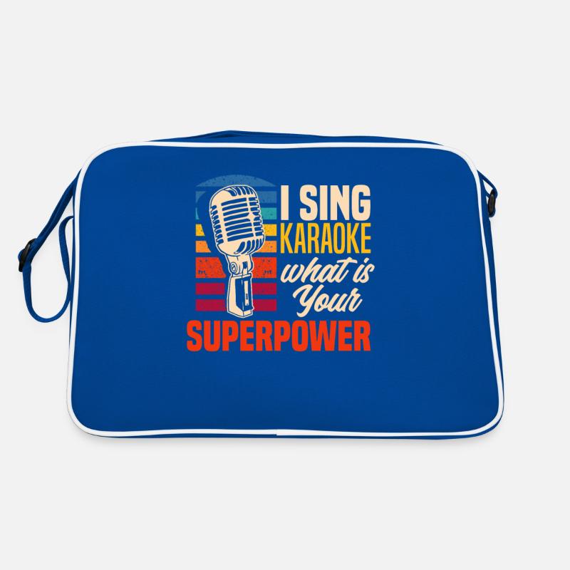 Karaoke Singer Singing Karaoke Singer Music Retro Bag