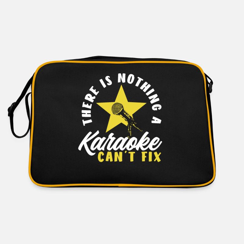 Karaoke Singer Singing Karaoke Singer Music Retro Bag