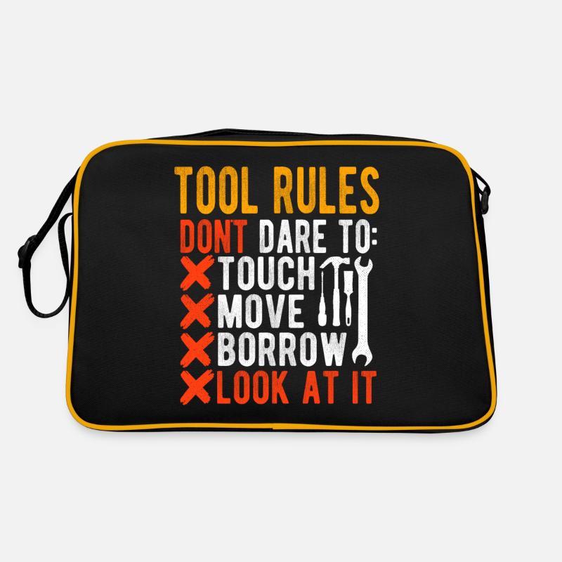 Tool Rules Carpenter Woodworking Craftsman Retro Bag