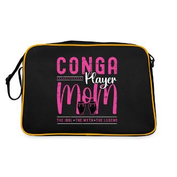 Conga Player Mom The Idol The Myth The Conga Lover - Retro Bag - black/gold - Back