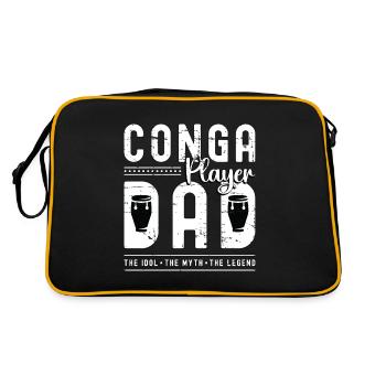 Conga Player Dad The Idol The Myth The Conga Drum - Retro Bag - black/gold - Back