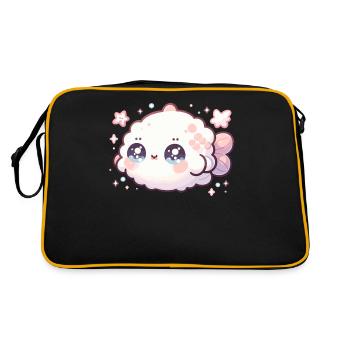 Poissons Kawaii Signe du zodiaque Anniversaire - Sac Retro - noir/or - Dos