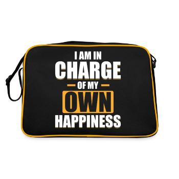 Citations inspirantes d’affirmations positives - Sac Retro - noir/or - Dos