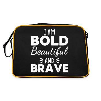 Citation d’affirmation positive inspirante pour - Sac Retro - noir/or - Dos