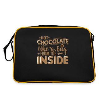 Hot Chocolate is like a Hug from the Inside - Retro Bag - black/gold - Back