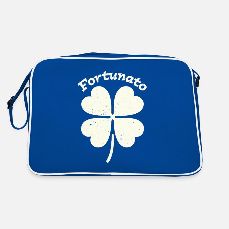 Fortunato Emblem Distressed Vierblatt Retro Tasche