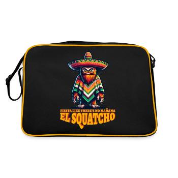 El Squatcho Western Bigfoot Mexikanischer Sasquatch - Retro Tasche - Schwarz/Gold - Hinten