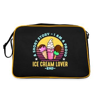 Amateur de crème glacée Une histoire courte Amateur de glace à la vanille - Sac Retro - noir/or - Dos