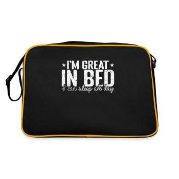 Je suis super au lit, je peux dormir toute la journée Schlafen - Sac Retro - noir/or - Dos