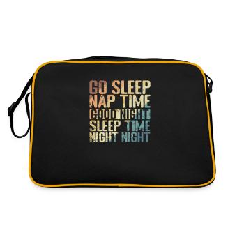 go Sleep nap Time good Night sleep Time - Retro Bag - black/gold - Back