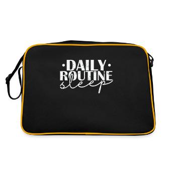 Routine quotidienne Sommeil Rêve Fatigué - Sac Retro - noir/or - Dos