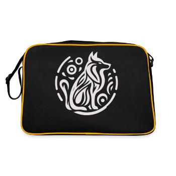 Loup, Amérindien Zodiac - Sac Retro - noir/or - Dos